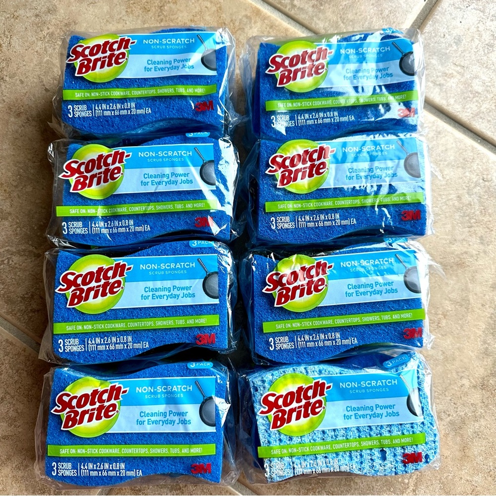 (24) Scotch-Brite Non-Scratch Scrub Sponges